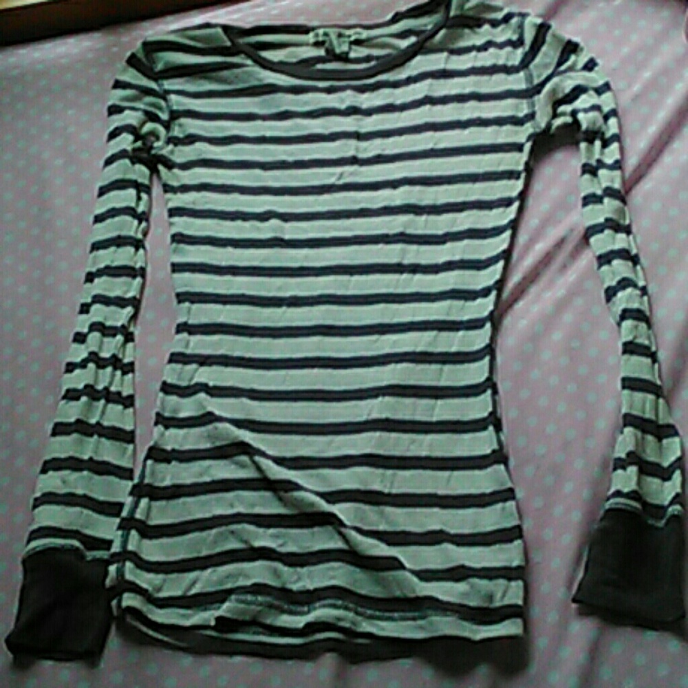 Silk striped T-shirt